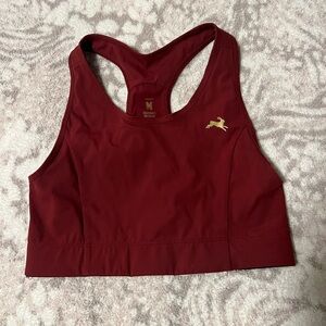 Burgundy tracksmith medium bra